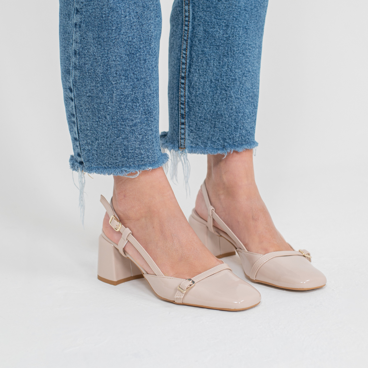 Jane Slingback Pump Beige