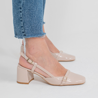 Jane Slingback Pump Beige