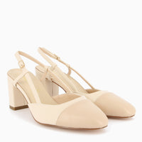Slingback Vera con Cinturino Crema e Beige | Roberta Martini