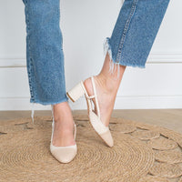 Vera Slingback Cream and Beige
