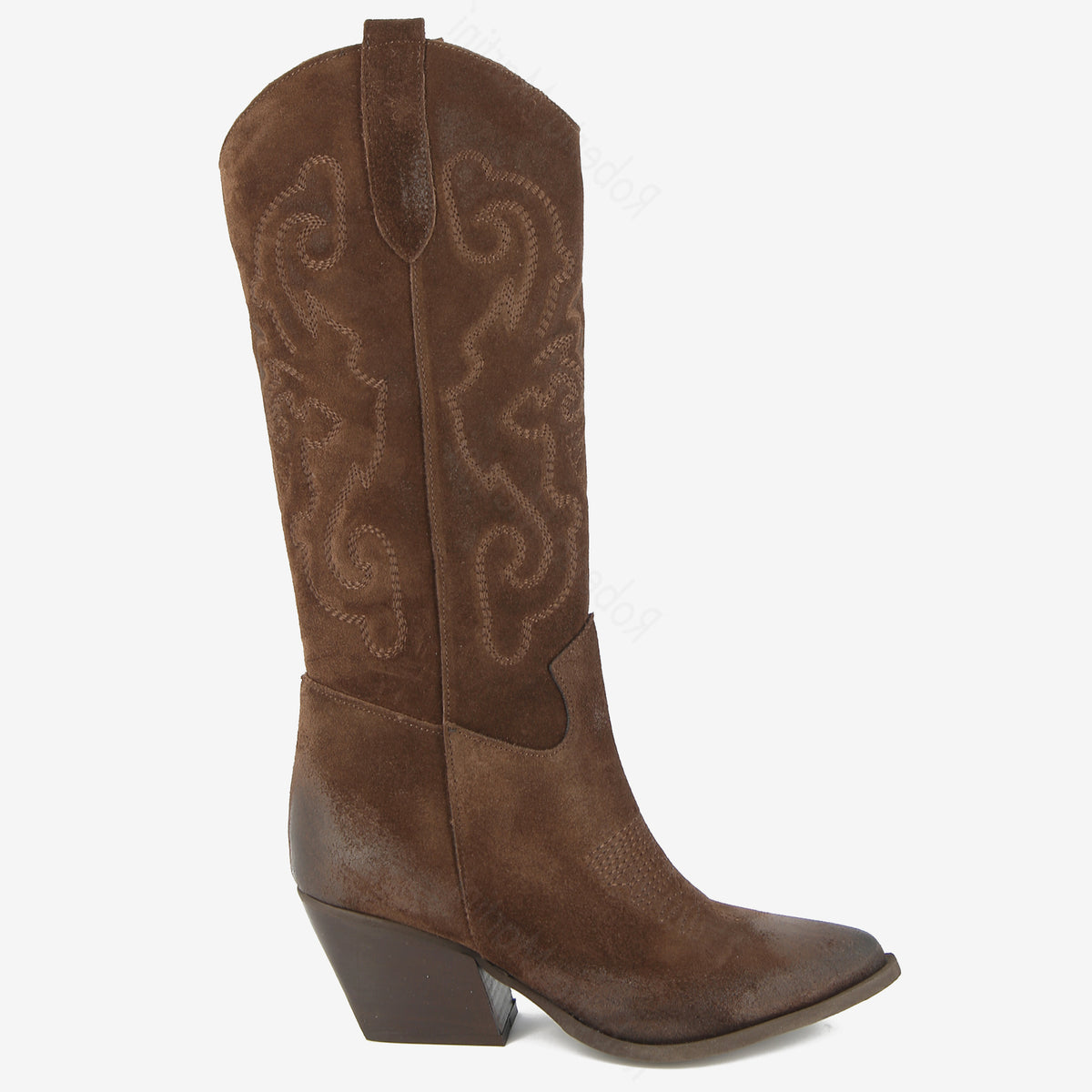 Shania Black Leather Texan Boot