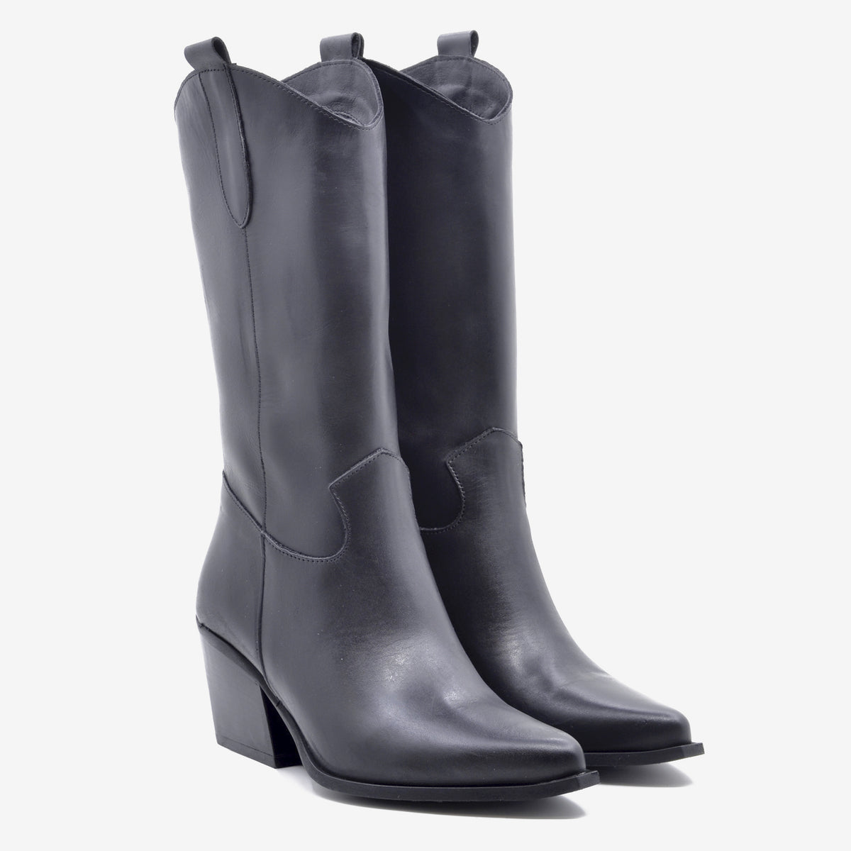 Botte Hanna en Cuir Noir