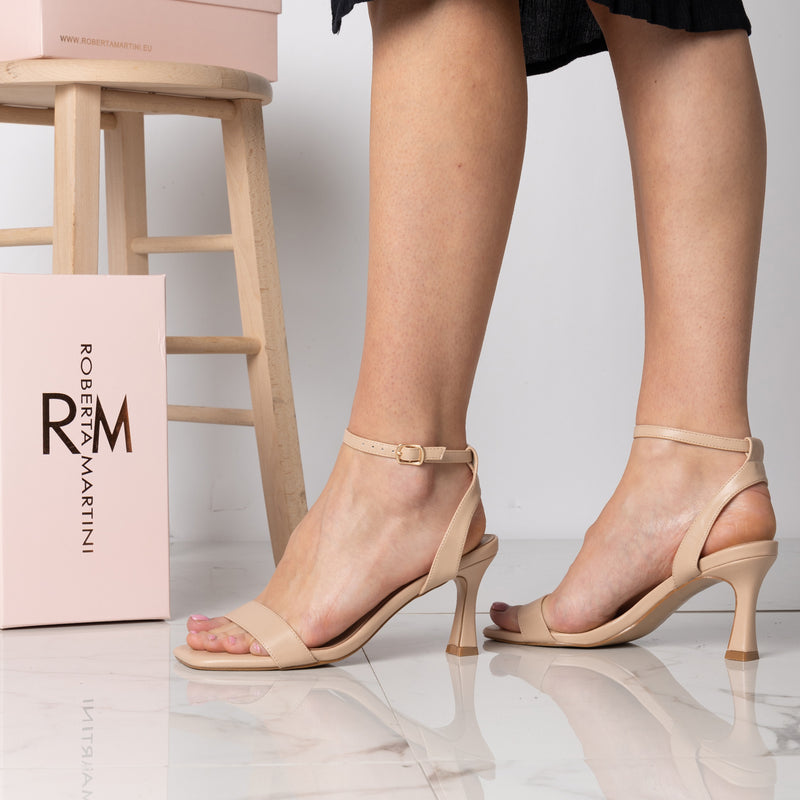 Lia Sandal with Beige Strap