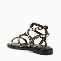Allegra Black Studded Sandal