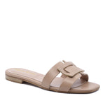 Amalfi Beige flat sandal