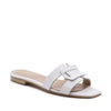 White Amalfi flat sandal