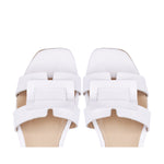 White Amalfi flat sandal