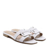 White Amalfi flat sandal