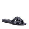 Amalfi Black flat sandal