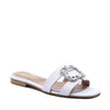 White Capri flat sandal