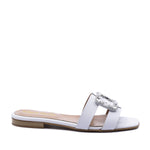 White Capri flat sandal