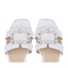 White Capri flat sandal