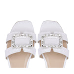 White Capri flat sandal