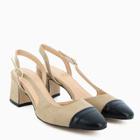 Chantal Slingback Cream and Black