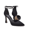 Tracy Black Pumps with Rhinestone Strap