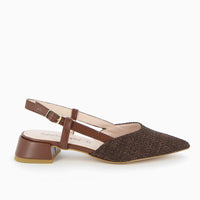 Francy Ballerina Slingback Tan Raffia