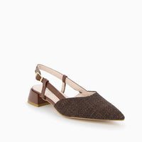 Francy Ballerina Slingback Tan Raffia