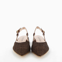 Francy Ballerina Slingback Tan Raffia