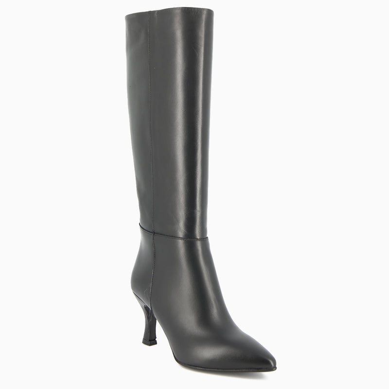 Botte Hanna en Cuir Noir