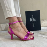 Mina Sandal with Fuchsia Strap