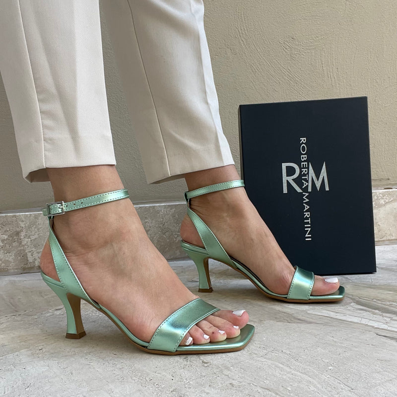 Mina Sandal with Green Strap