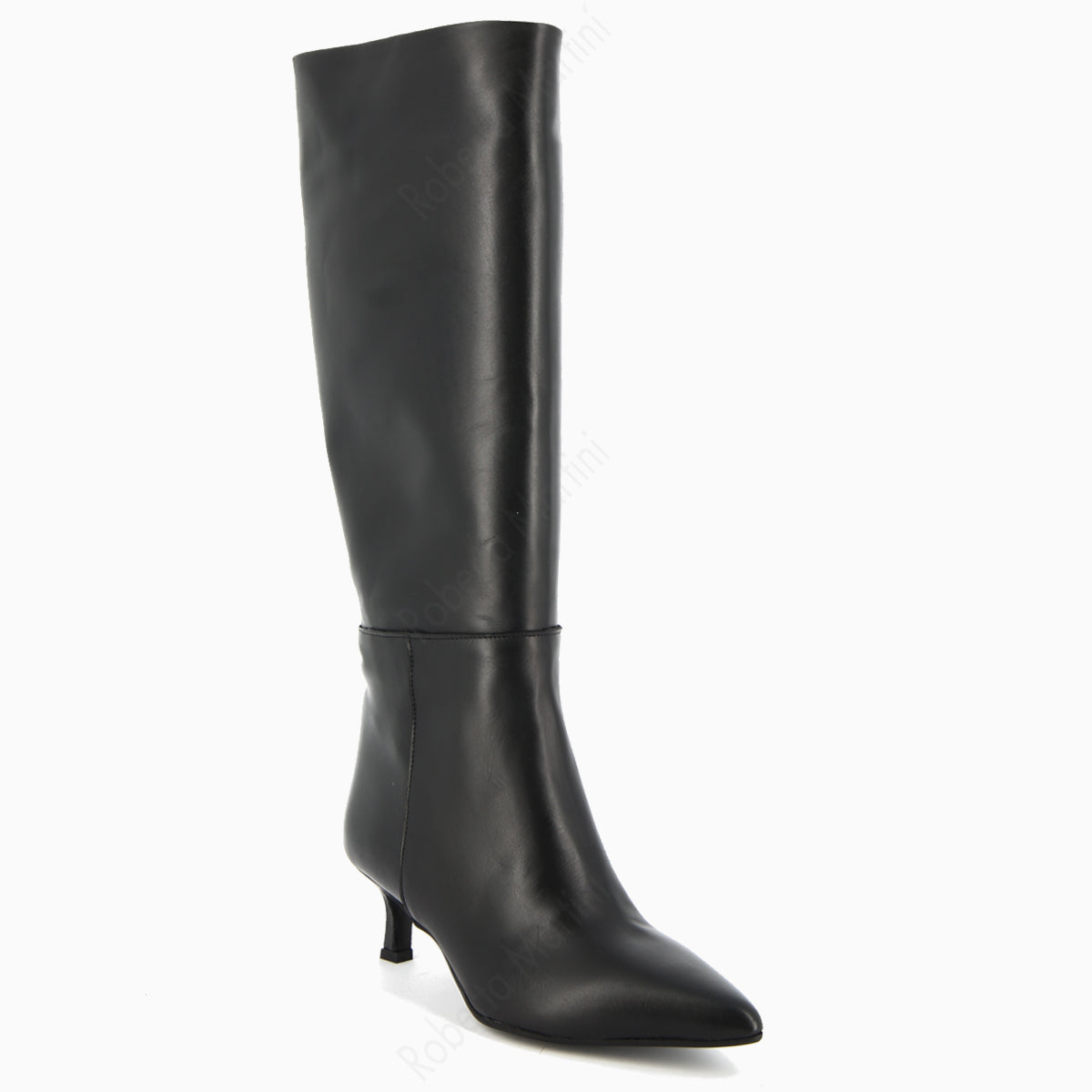 Lucy Black Leather Boot