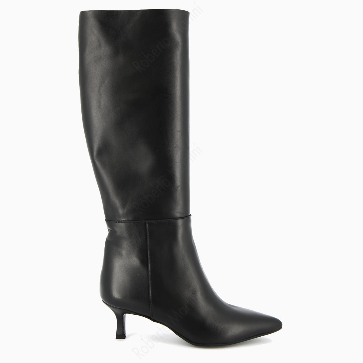 Lucy Black Leather Boot