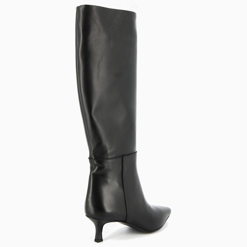 Lucy Black Leather Boot