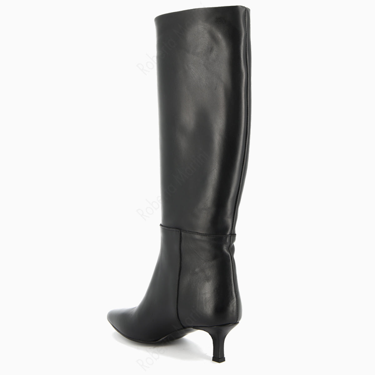 Lucy Black Leather Boot