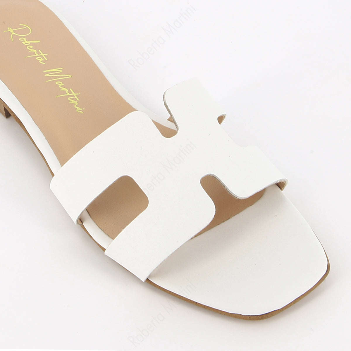 Paris Sandale plate blanche