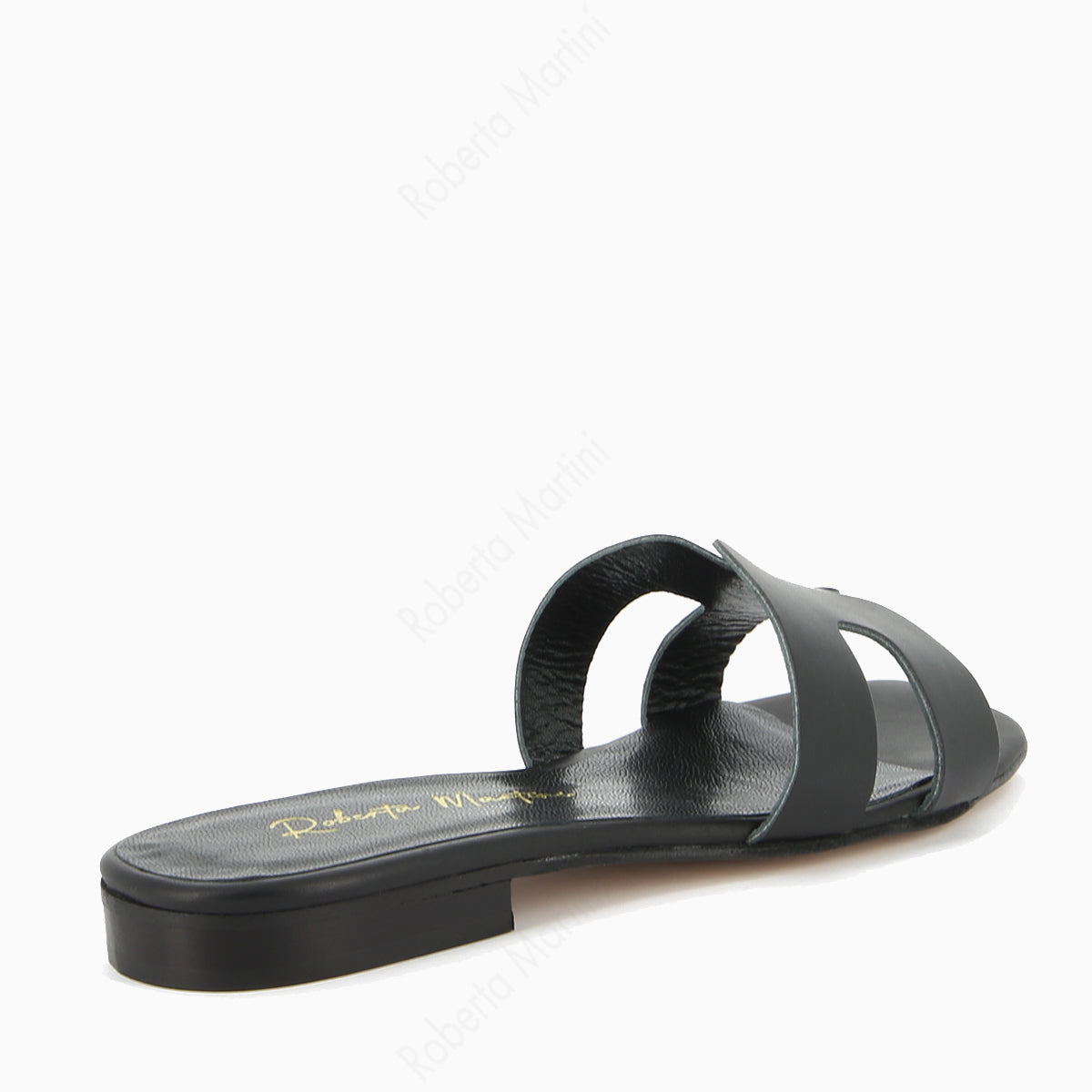 Sandale plate Paris noire