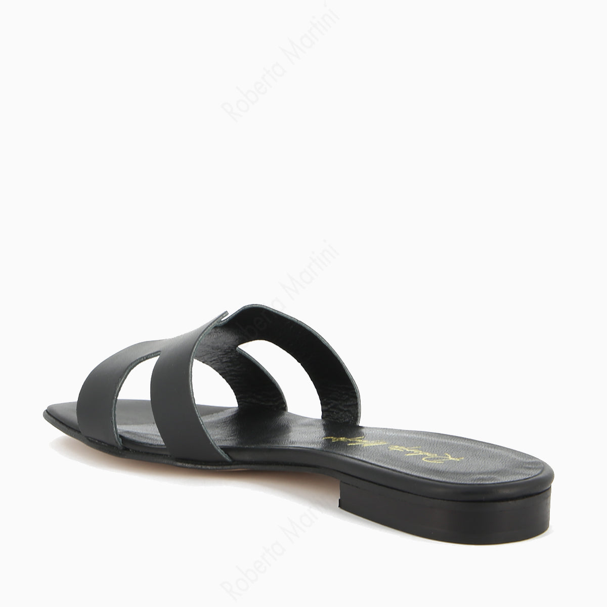 Sandale plate Paris noire