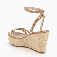 Valeria Beige Wedge Sandal