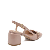 Jane Slingback Pump with Beige Strap