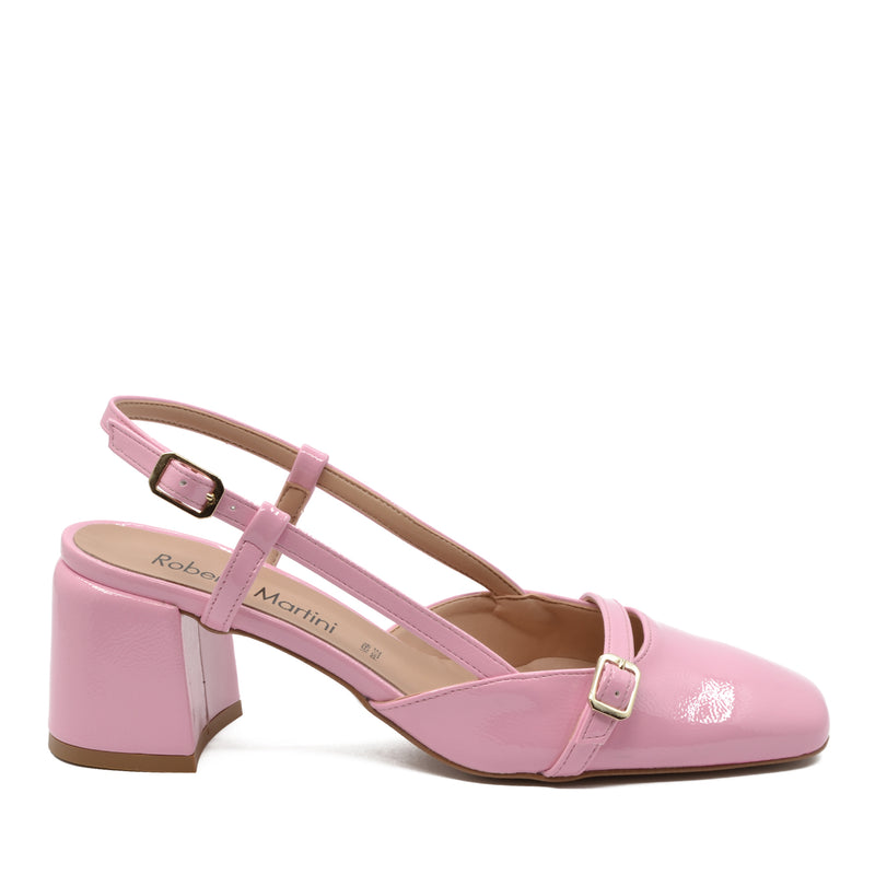 Jane Slingback Pump with Pink Strap