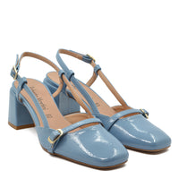 Jane Slingback Pump with Sky Strap