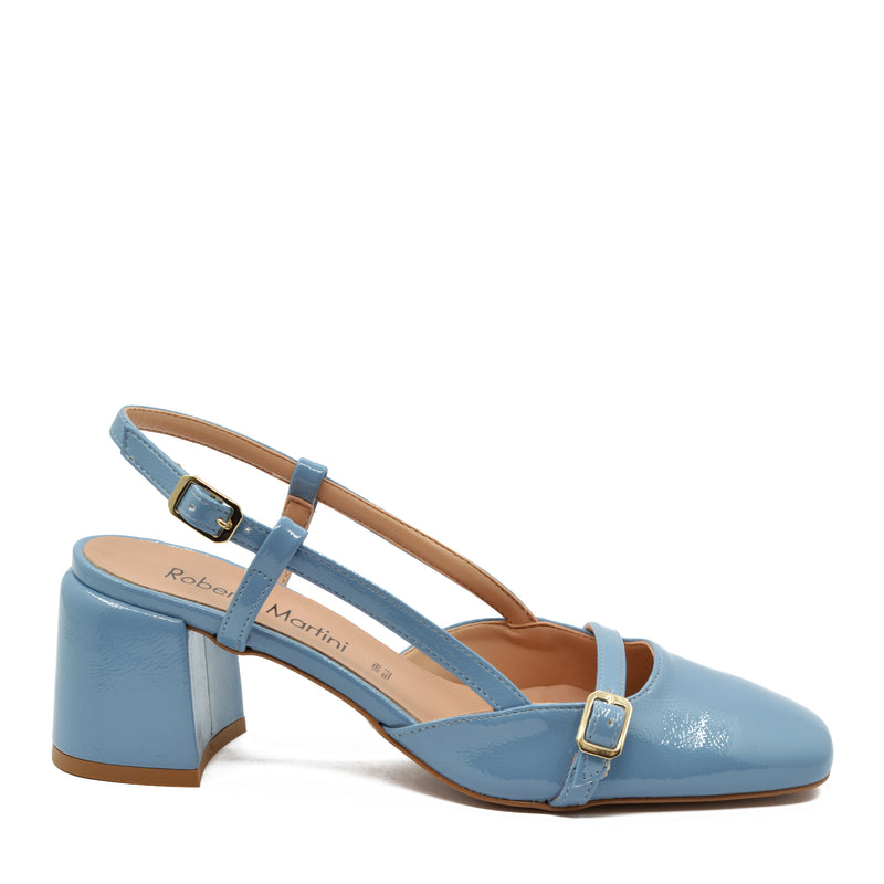 Jane Slingback Pump with Sky Strap