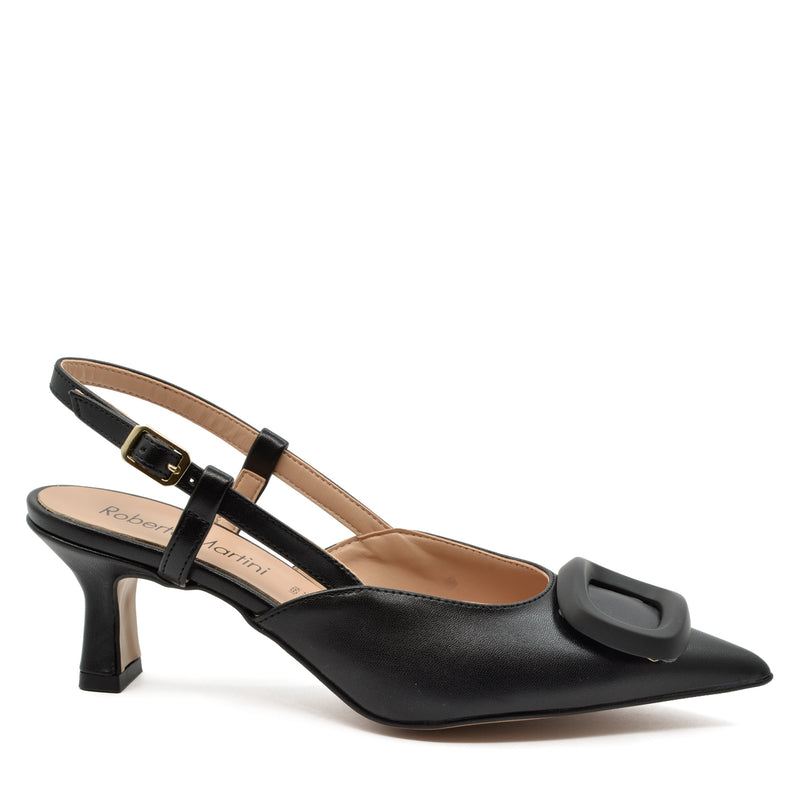 Flavia Slingback Pump with Black Strap