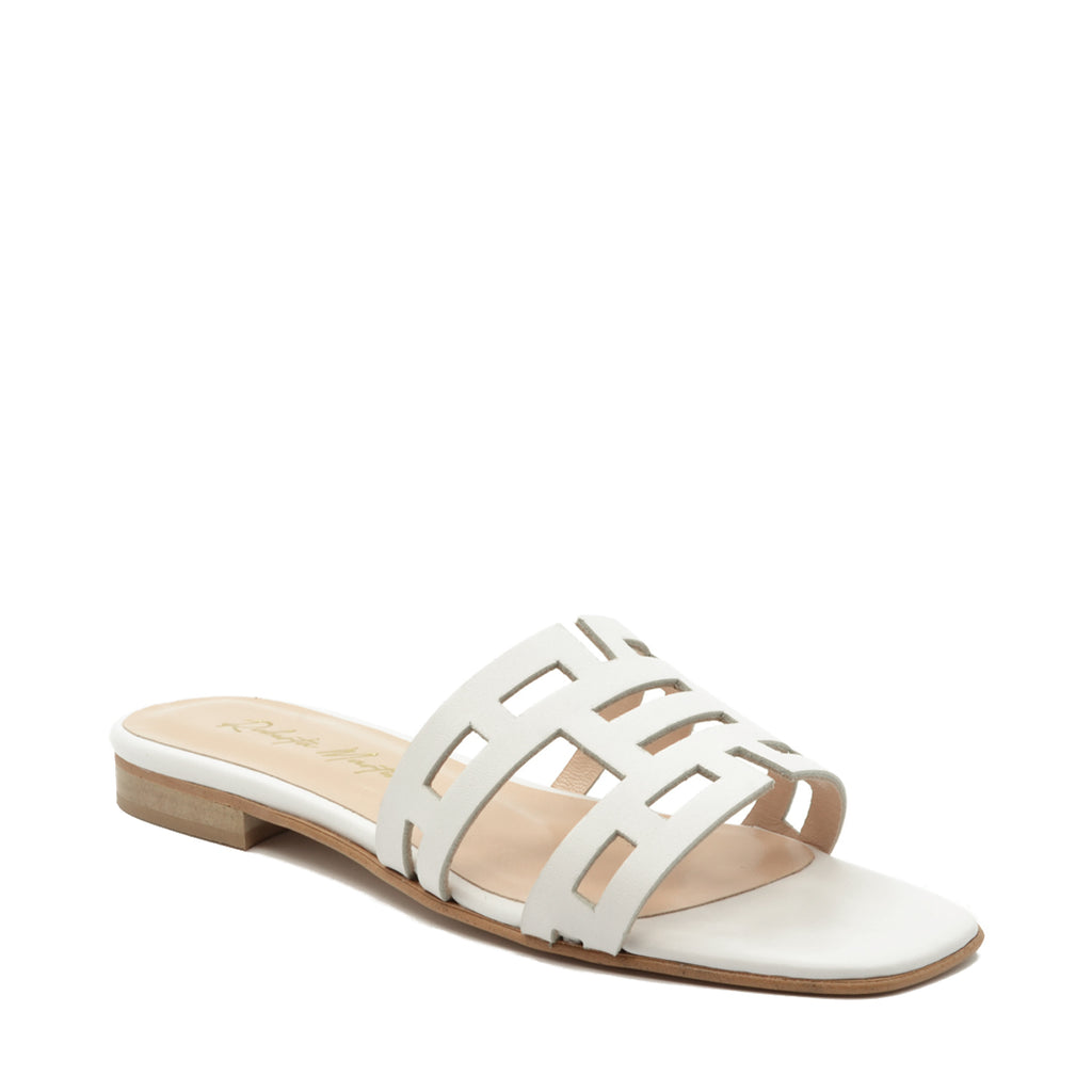 White Paris flat sandal