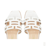 White Paris flat sandal