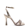 Gioia Sandal with Platinum Laminated Strap