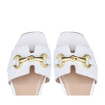 White Ibiza flat sandal