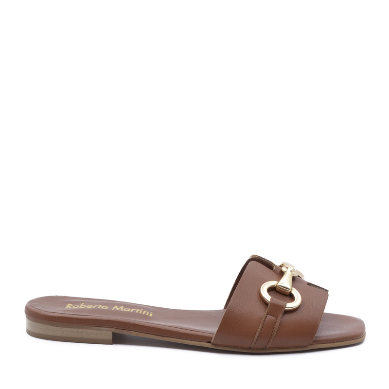 Ibiza leather flat sandal