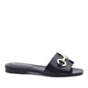 Black Ibiza flat sandal