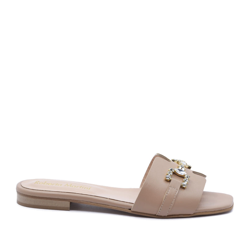 Positano Beige Skin flat sandal