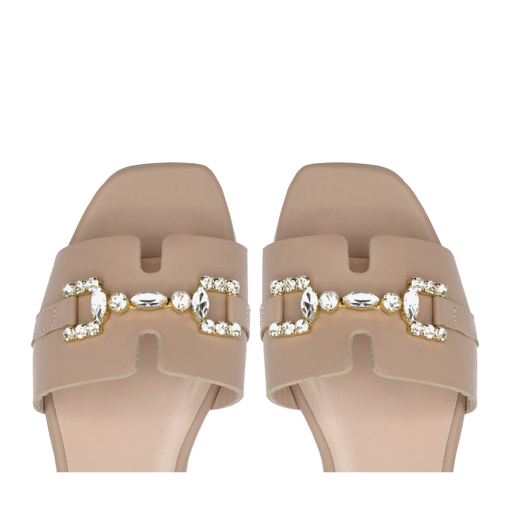 Positano Beige Skin flat sandal