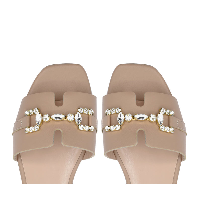 Positano Beige Skin flat sandal