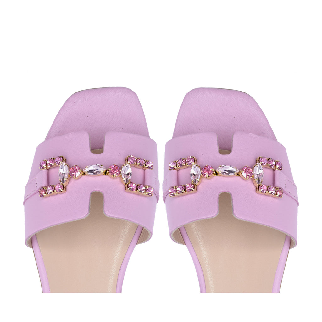 Pink Positano flat sandal