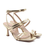 Greta sandal with platinum strap