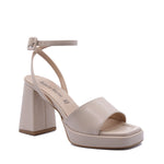 Carlotta Plateau Sandal with Beige Strap